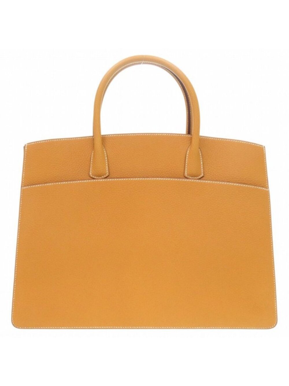Hermes White Bus GM Fjord Natural Sable Tote Bag